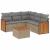 Set canapele de grădină cu perne, 6 piese, bej, poliratan GartenMobel Dekor