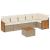 Set canapele de grădină, 7 piese, cu perne, bej, poliratan GartenMobel Dekor