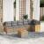 Set canapele de grădină, 7 piese, cu perne, bej, poliratan GartenMobel Dekor