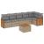 Set canapele de grădină, 7 piese, cu perne, bej, poliratan GartenMobel Dekor
