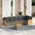 Set canapele de grădină, 7 piese, cu perne, gri, poliratan GartenMobel Dekor