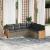 Set mobilier grădină cu perne, 6 piese, gri, poliratan GartenMobel Dekor