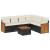 Set canapele de grădină cu perne, 7 piese, negru, poliratan GartenMobel Dekor