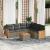Set canapele de grădină, 7 piese, cu perne, gri, poliratan GartenMobel Dekor