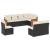Set mobilier de grădină cu perne, 8 piese, negru, poliratan GartenMobel Dekor