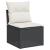 Set canapele de grădină cu perne, 11 piese, negru, poliratan GartenMobel Dekor