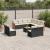 Set canapele de grădină, 12 piese, cu perne, negru, poliratan GartenMobel Dekor