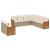 Set canapele de grădină, 9 piese, cu perne, bej, poliratan GartenMobel Dekor