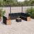 Set canapele de grădină cu perne, 10 piese, negru, poliratan GartenMobel Dekor