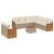 Set canapele de grădină cu perne, 10 piese, bej, poliratan GartenMobel Dekor