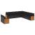 Set canapele de grădină cu perne, 11 piese, negru, poliratan GartenMobel Dekor