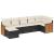 Set canapele de grădină cu perne, 7 piese, negru, poliratan GartenMobel Dekor