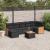 Set mobilier de grădină cu perne, 8 piese, negru, poliratan GartenMobel Dekor