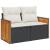 Set mobilier de grădină cu perne, 8 piese, negru, poliratan GartenMobel Dekor