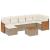 Set canapele de grădină, 8 piese, cu perne, bej, poliratan GartenMobel Dekor