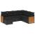 Set canapele de grădină cu perne, 7 piese, negru, poliratan GartenMobel Dekor