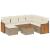 Set canapele de grădină, 8 piese, cu perne, bej, poliratan GartenMobel Dekor