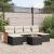 Set canapele de grădină cu perne, 7 piese, negru, poliratan GartenMobel Dekor
