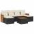 Set canapele de grădină cu perne, 7 piese, negru, poliratan GartenMobel Dekor
