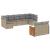 Set canapele de grădină, 9 piese, cu perne, bej, poliratan GartenMobel Dekor