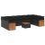 Set canapele de grădină cu perne, 11 piese, negru, poliratan GartenMobel Dekor