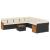 Set canapele de grădină cu perne, 11 piese, negru, poliratan GartenMobel Dekor