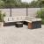 Set canapele de grădină cu perne, 11 piese, negru, poliratan GartenMobel Dekor