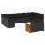 Set canapele de grădină, 12 piese, cu perne, negru, poliratan GartenMobel Dekor