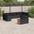 Set canapele de grădină, 12 piese, cu perne, negru, poliratan GartenMobel Dekor