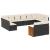 Set canapele de grădină, 12 piese, cu perne, negru, poliratan GartenMobel Dekor