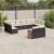 Set canapele de grădină, 12 piese, cu perne, negru, poliratan GartenMobel Dekor