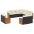 Set canapele de grădină cu perne, 11 piese, negru, poliratan GartenMobel Dekor