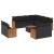 Set canapele de grădină, 12 piese, cu perne, negru, poliratan GartenMobel Dekor