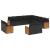 Set mobilier de grădină cu perne, 13 piese, negru, poliratan GartenMobel Dekor