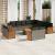 Set mobilier de grădină cu perne, 14 piese, gri, poliratan GartenMobel Dekor
