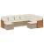 Set canapele de grădină, 9 piese, cu perne, bej, poliratan GartenMobel Dekor