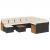 Set canapele de grădină cu perne, 11 piese, negru, poliratan GartenMobel Dekor