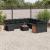Set canapele de grădină, 12 piese, cu perne, negru, poliratan GartenMobel Dekor