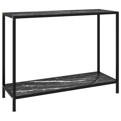 Masă consolă, negru, 100 x 35 x 75 cm, sticlă securizată GartenMobel Dekor