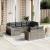 Set canapele de grădină cu perne 10 piese gri deschis poliratan GartenMobel Dekor