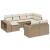Set canapele de grădină cu perne, 11 piese, bej, poliratan GartenMobel Dekor