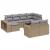 Set canapele de grădină cu perne, 11 piese, bej, poliratan GartenMobel Dekor
