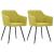 Scaune de bucătărie, 2 buc., verde, material textil GartenMobel Dekor