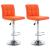 Scaune de bar, 2 buc., portocaliu, piele ecologică GartenMobel Dekor