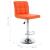 Scaune de bar, 2 buc., portocaliu, piele ecologică GartenMobel Dekor