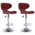Scaune de bar, 2 buc., roșu vin, piele ecologică GartenMobel Dekor