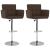 Scaune de bar, 2 buc., maro, piele ecologică GartenMobel Dekor