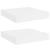Rafturi de perete, 2 buc., alb extralucios, 23x23,5x3,8 cm, MDF GartenMobel Dekor