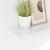 Raft de perete suspendat, alb extralucios, 40x23x3,8 cm, MDF GartenMobel Dekor