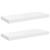 Rafturi de perete, 2 buc., alb extralucios, 60x23,5x3,8 cm, MDF GartenMobel Dekor